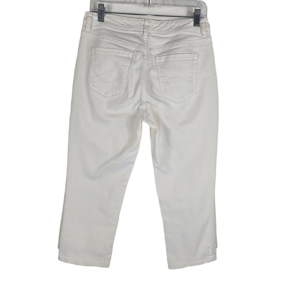 Chico's Platinum White Capri Denim Jean's  Women's 0.5 / 6 - Picture 2 of 5